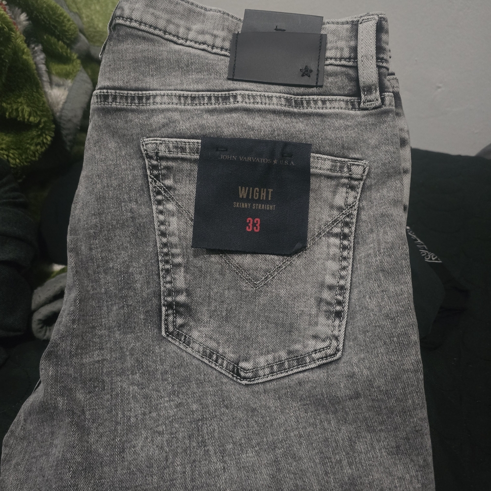 John Varvatos Charcoal Skinny Jeans